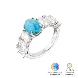 Anel Íris Turquesa Glam