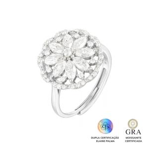 Anel mandala MOISSANITE